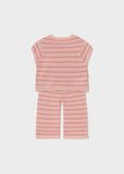 Conj. Pantalon tricot stripes corazones peonia