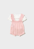 Peto tricot & blusa c/cuello cuarzo