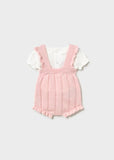 Peto tricot & blusa c/cuello cuarzo