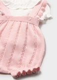 Peto tricot & blusa c/cuello cuarzo