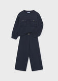 Conj. chandal acolchado marino