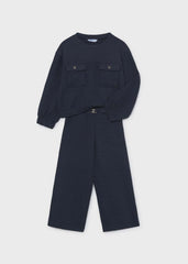 Conj. chandal acolchado marino