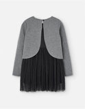 VESTIDO COMBINADO STARS GRIS / NEGRO