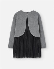 VESTIDO COMBINADO STARS GRIS / NEGRO