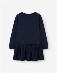 VESTIDO AFELPADO LAZO DARK BLUE