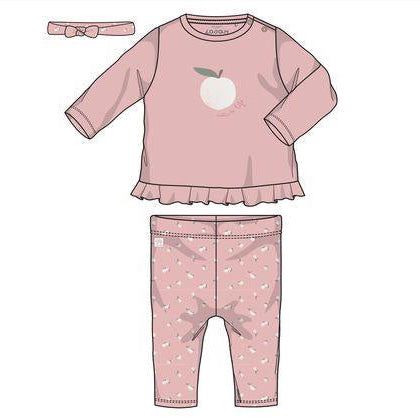 CONJ. 3 PIEZAS DURAZNO ROSA