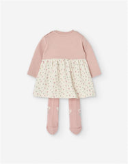 VESTIDO COMBINADO "FLORES" C/MALLAS
