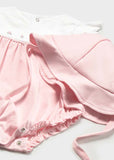 Pelele combinado c/gorro flores rosa baby