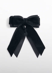 Moño terciopelo negro