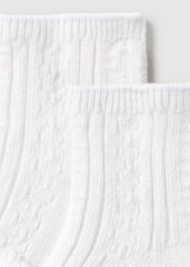 Set 2 calcetines vestir blanco