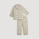 TRADITIONAL CHRISTMAS RF LS PJ SET W PIPING
