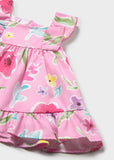 Vestido estampado flores chicle