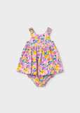 Vestido estampado flores c/ braguita lilac