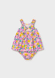 Vestido estampado flores c/ braguita lilac