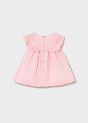 Vestido nido de abeja rosa baby