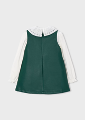 Vestido polipiel combinado botella