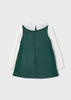 Vestido polipiel combinado botella