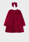 Vestido terciopelo coletero rojo