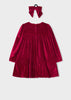 Vestido terciopelo coletero rojo