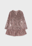 Vestido terciopelo lentejuelas cuarzo