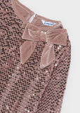 Vestido terciopelo lentejuelas cuarzo