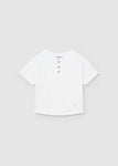 Camiseta m/c combinada lino