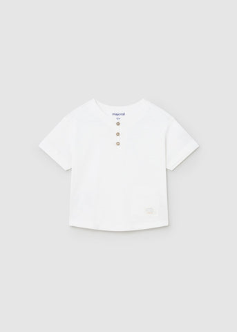 Camiseta m/c combinada lino