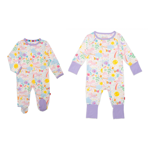 SUNNY DAY VIBES MAGNETIC FOOTIE & COVERALL