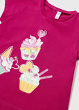 Conj. Camiseta c/leggings cupcakes