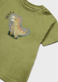 Camiseta m/c lenticular dino verde