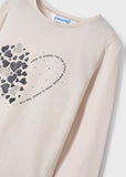 Camiseta m/l basica corazones