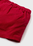 Conj. pantalon corto camisa rojo
